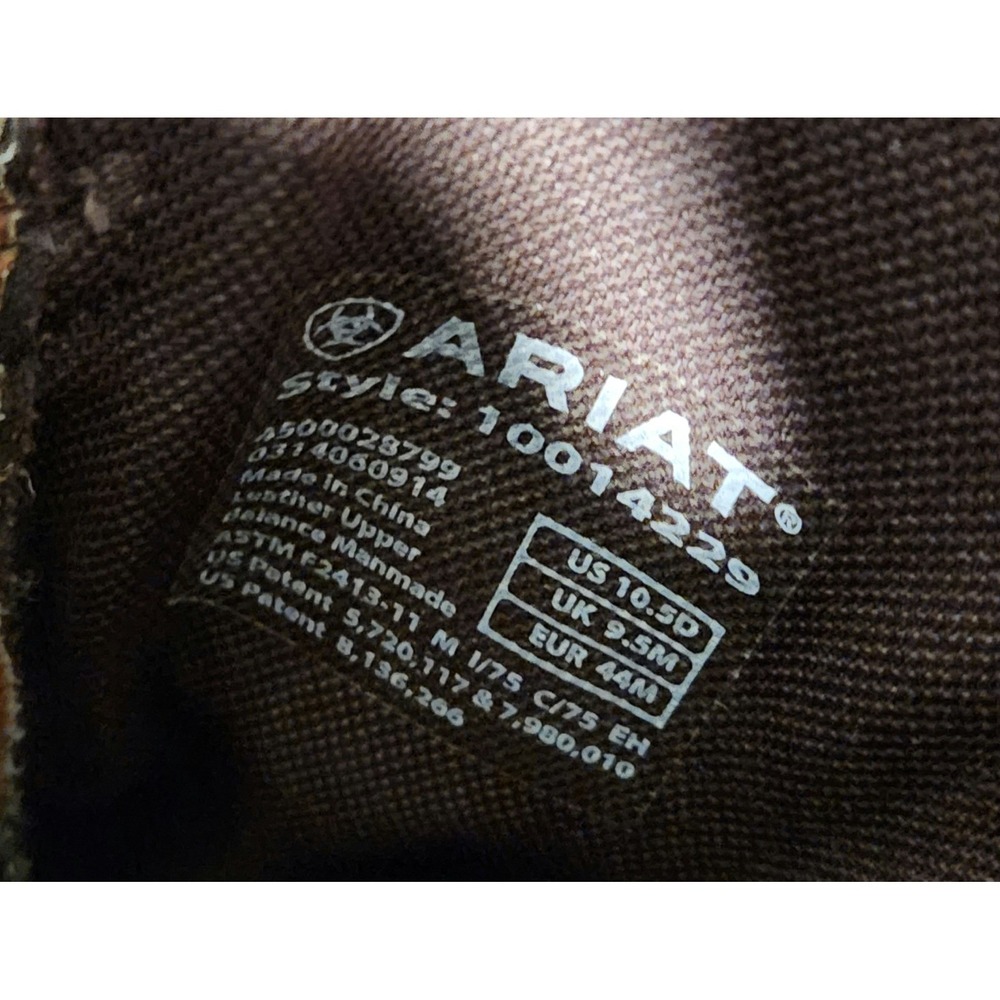 Ariat Groundbreaker Composite Toe Work Boots Brown Leather 10014229 Mens 10.5 D - Picture 5 of 9